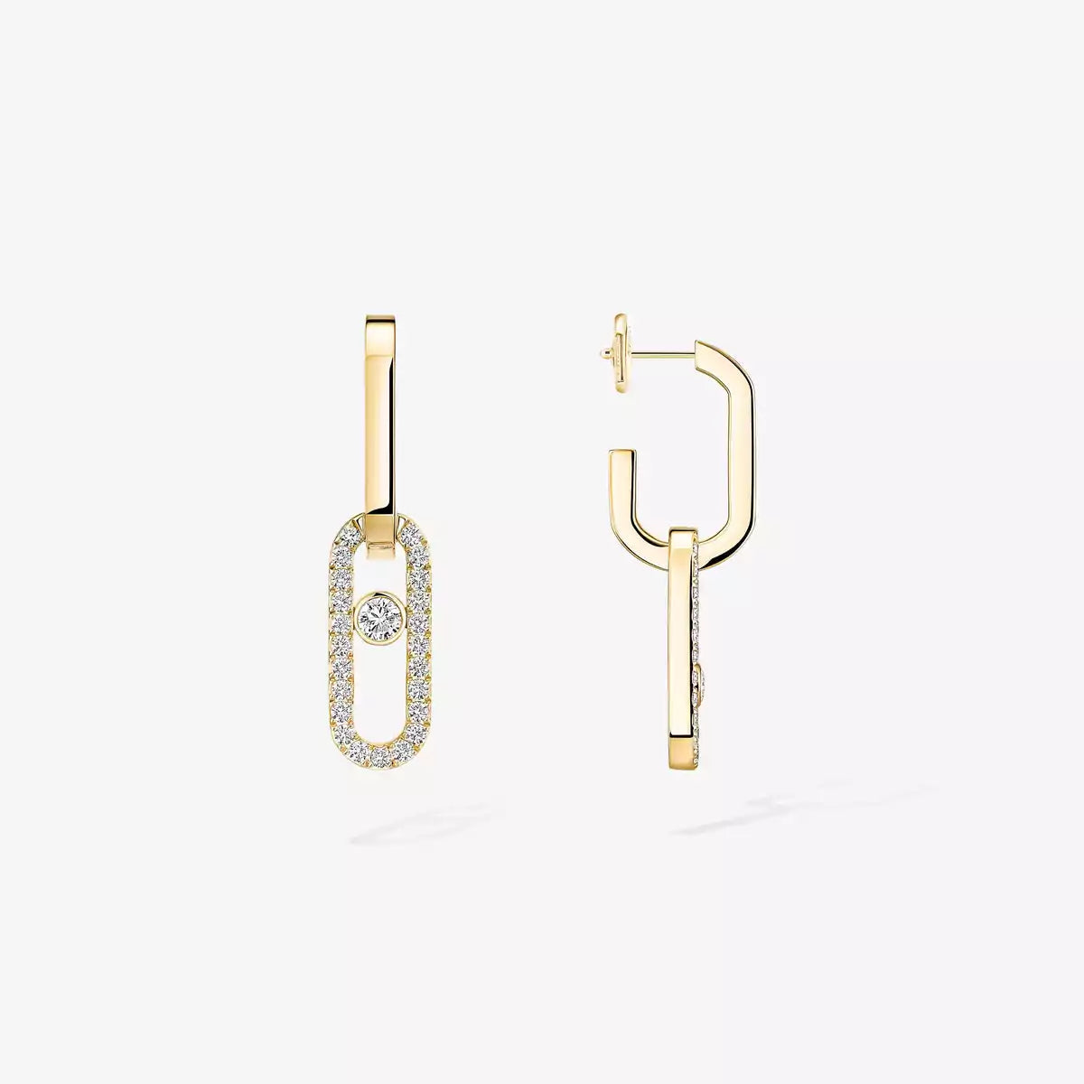 [Riva Jewelry]MOVE LINK KINETIC DIAMOND EARRINGS