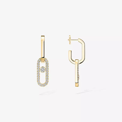 [Riva Jewelry]MOVE LINK KINETIC DIAMOND EARRINGS