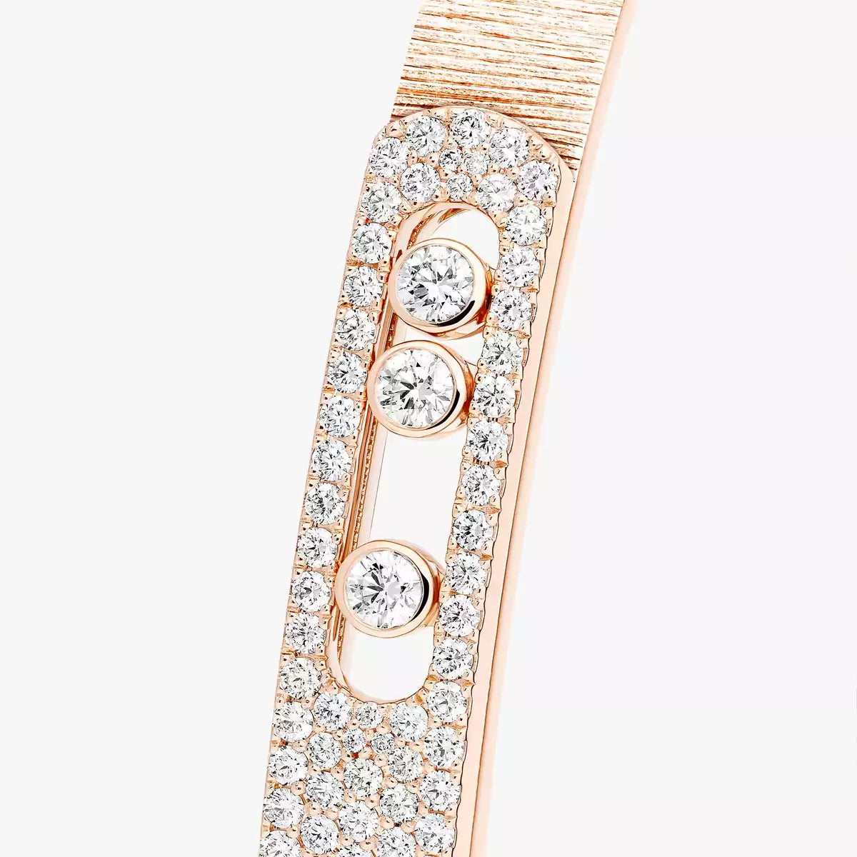 [Riva Jewelry]MOVE NOA CISELÉ HALF-PAVÉ DIAMOND BANGLE BRACELET