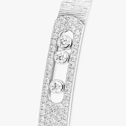 [Riva Jewelry]MOVE NOA CISELÉ HALF-PAVÉ DIAMOND BANGLE BRACELET