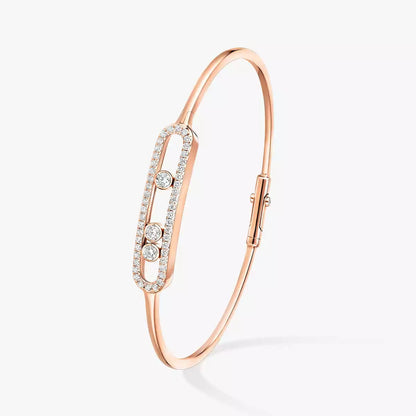 [Riva Jewelry]MOVE PAVÉ DIAMOND BANGLE BRACELET M
