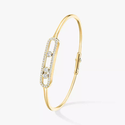 [Riva Jewelry]MOVE PAVÉ DIAMOND BANGLE BRACELET M