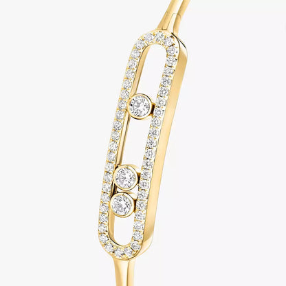 [Riva Jewelry]MOVE PAVÉ DIAMOND BANGLE BRACELET M