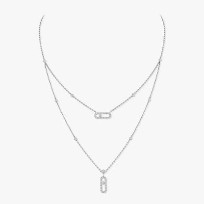 [Riva Jewelry]MOVE UNO 2-ROW PAVÉ NECKLACE