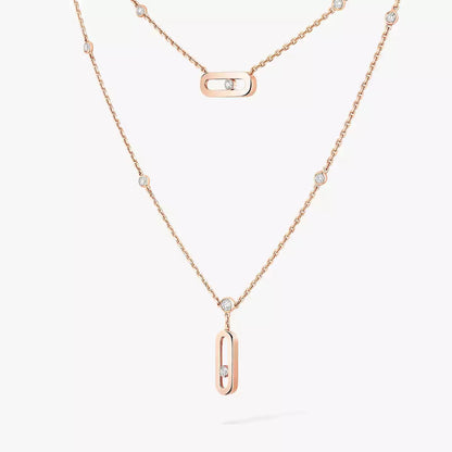 [Riva Jewelry]MOVE UNO DOUBLE-PENDANT NECKLACE