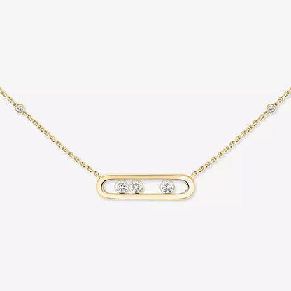 [Riva Jewelry]MOVE PAVÉ PENDANT 4 MOVING DIAMONDS NECKLACE