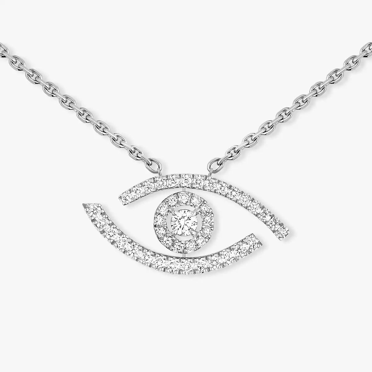 [Riva Jewelry]PAVÉ DIAMOND LUCKY EYE NECKLACE