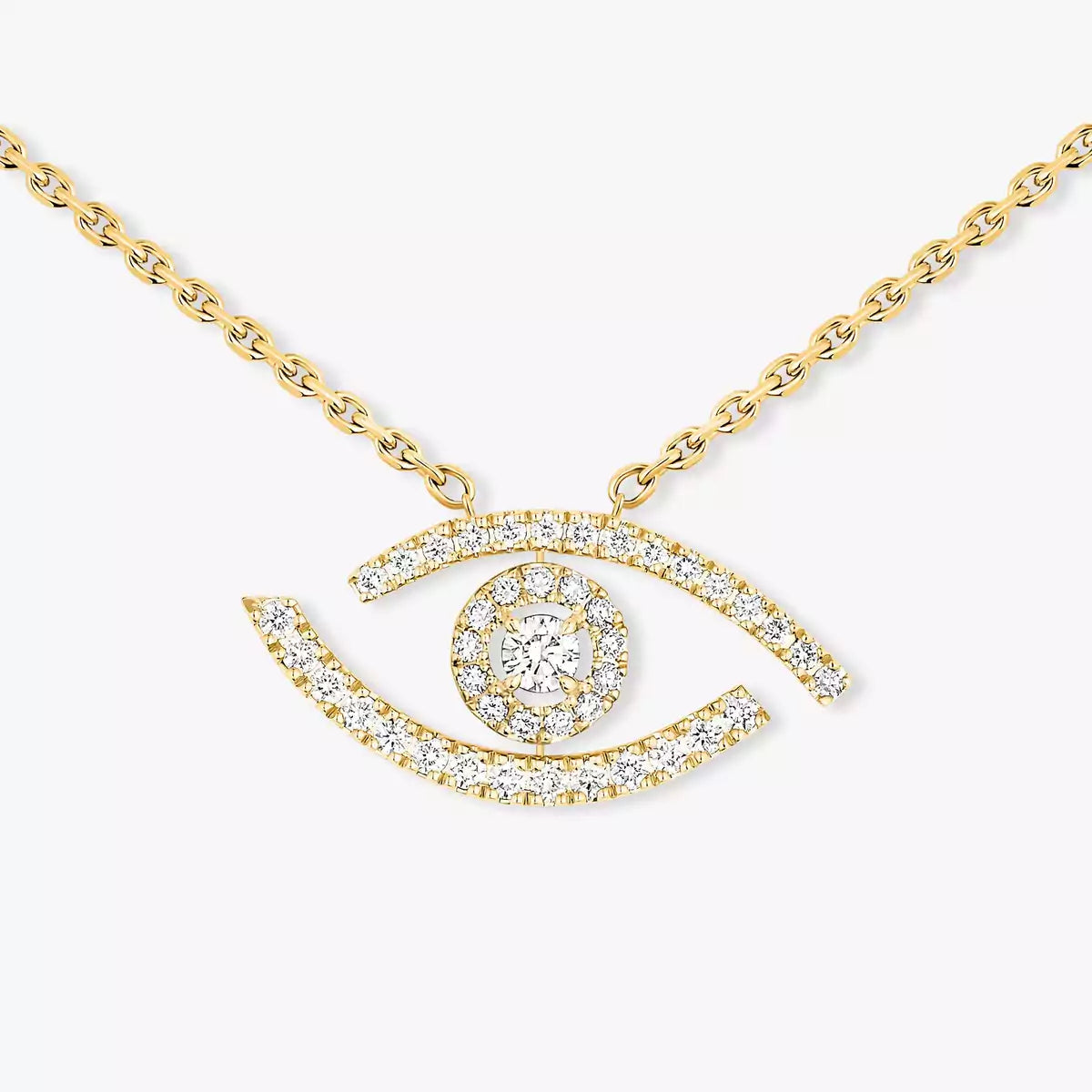 [Riva Jewelry]PAVÉ DIAMOND LUCKY EYE NECKLACE