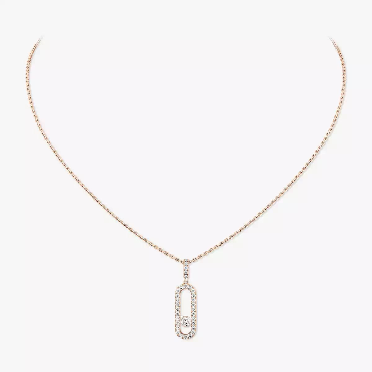 [Riva Jewelry]MOVE UNO FULL PAVÉ DIAMOND NECKLACE