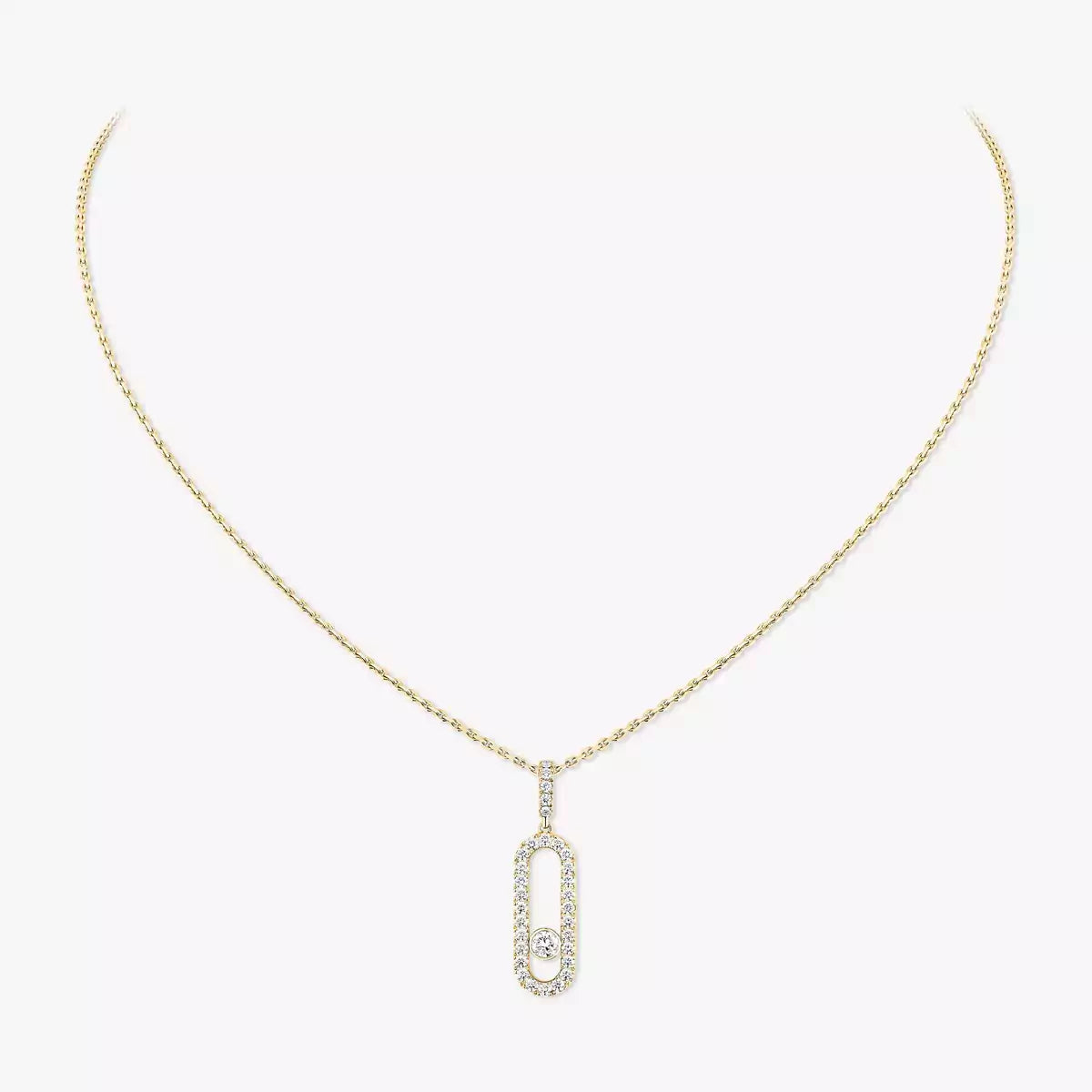 [Riva Jewelry]MOVE UNO FULL PAVÉ DIAMOND NECKLACE