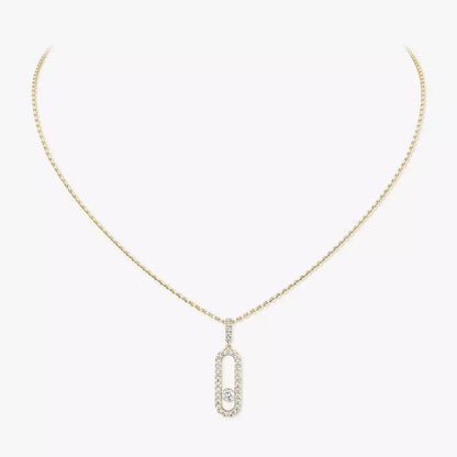 [Riva Jewelry]MOVE UNO FULL PAVÉ DIAMOND NECKLACE