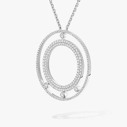[Riva Jewelry]MOVE ROMANE LONG PAVÉ DIAMOND NECKLACE