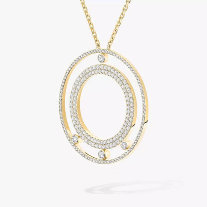 [Riva Jewelry]MOVE ROMANE LONG PAVÉ DIAMOND NECKLACE