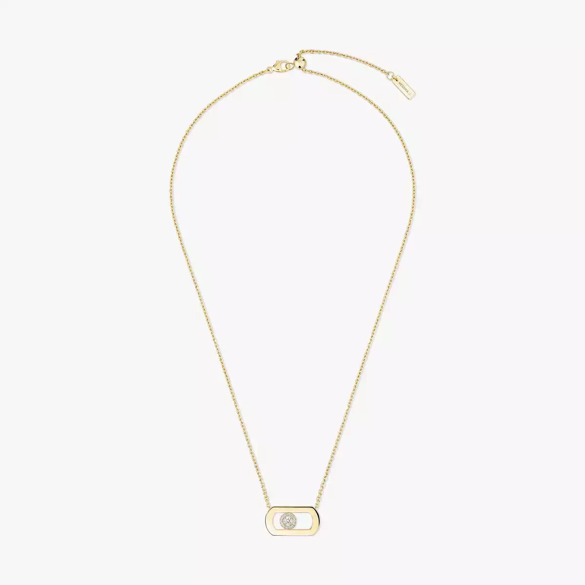 [Riva Jewelry]LARGE MOVE PENDANT SINGLE DIAMOND NECKLACE