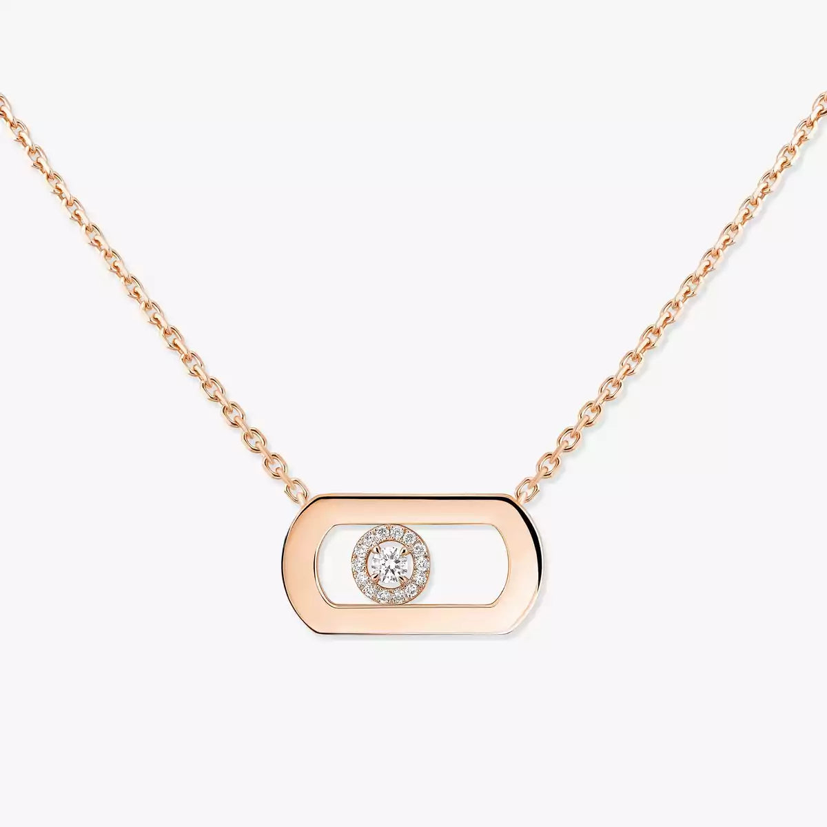 [Riva Jewelry]LARGE MOVE PENDANT SINGLE DIAMOND NECKLACE