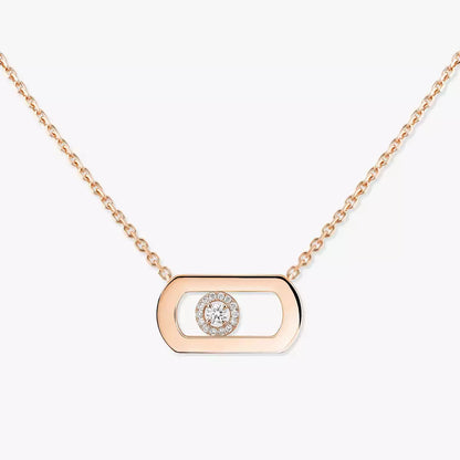 [Riva Jewelry]LARGE MOVE PENDANT SINGLE DIAMOND NECKLACE