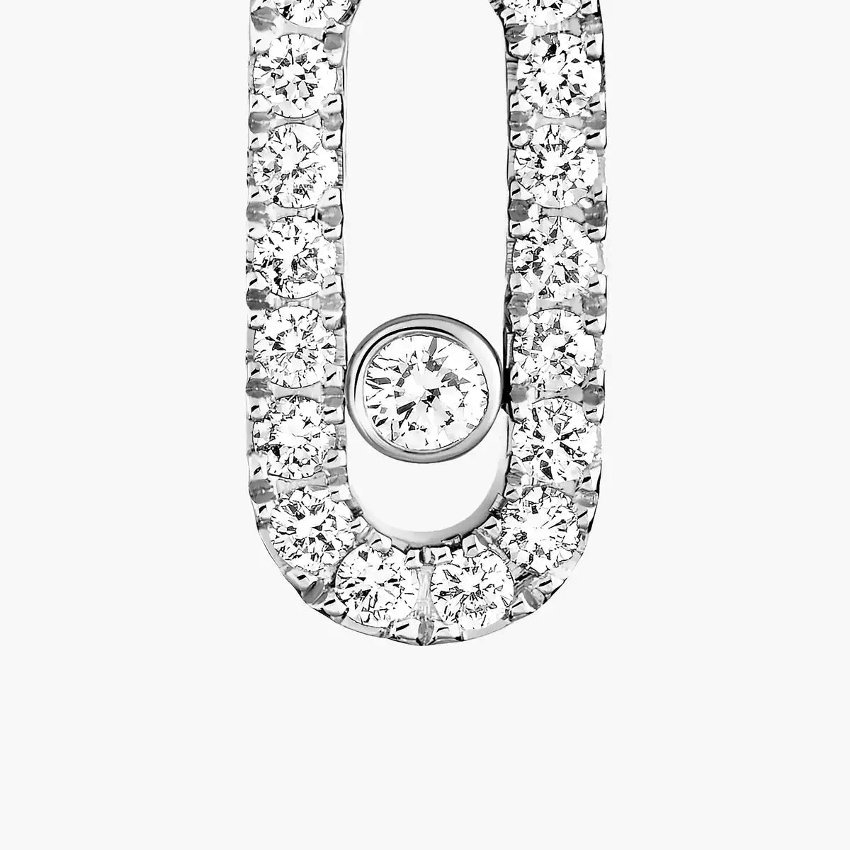 [Riva Jewelry]MOVE UNO SINGLE DIAMOND HOOP EARRINGS