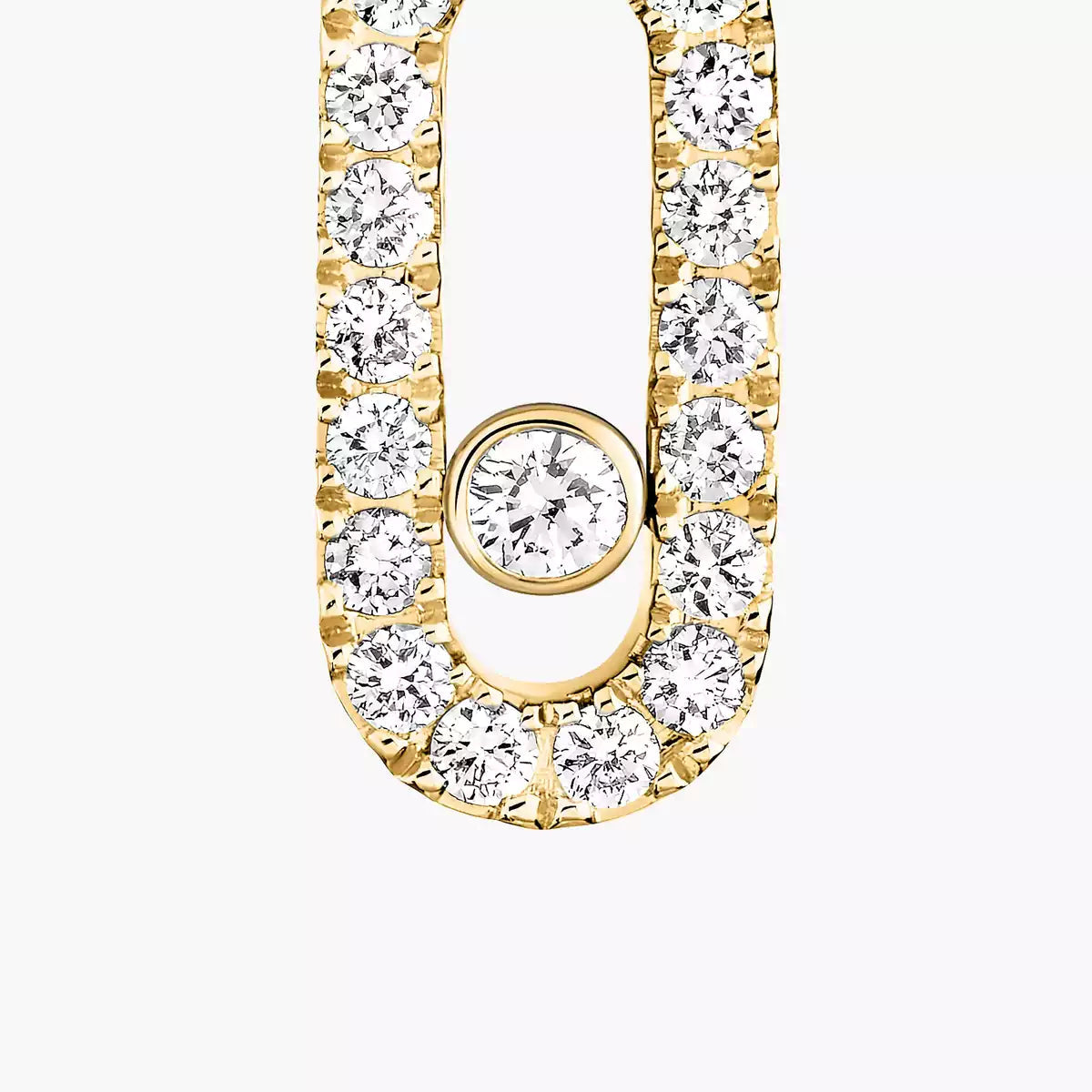 [Riva Jewelry]MOVE UNO SINGLE DIAMOND HOOP EARRINGS
