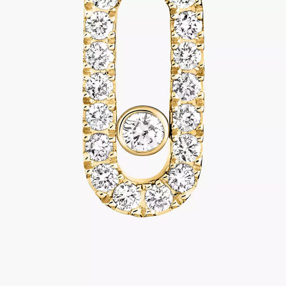 [Riva Jewelry]MOVE UNO SINGLE DIAMOND HOOP EARRINGS