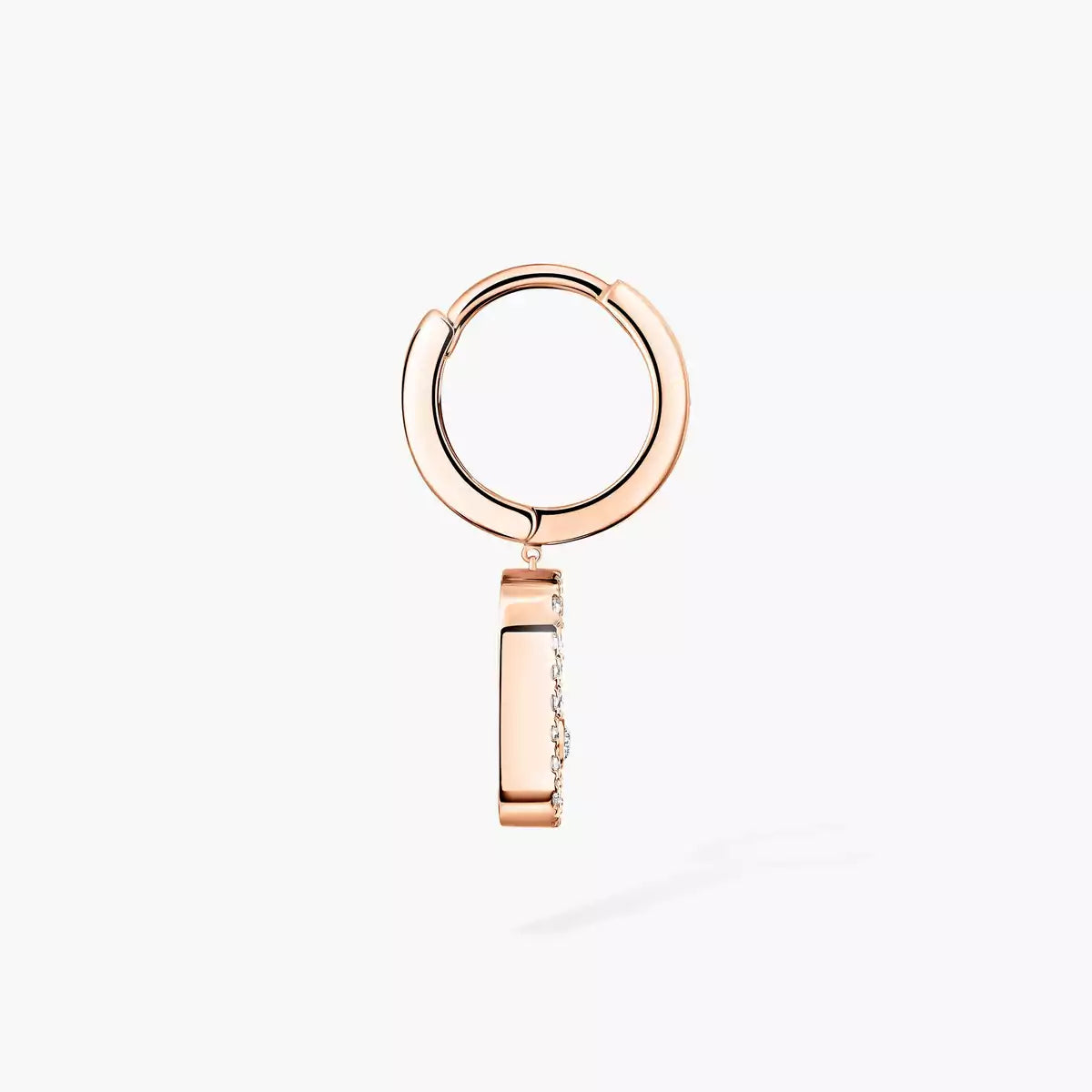 [Riva Jewelry]MOVE UNO SINGLE DIAMOND HOOP EARRINGS