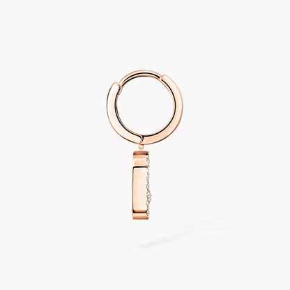 [Riva Jewelry]MOVE UNO SINGLE DIAMOND HOOP EARRINGS