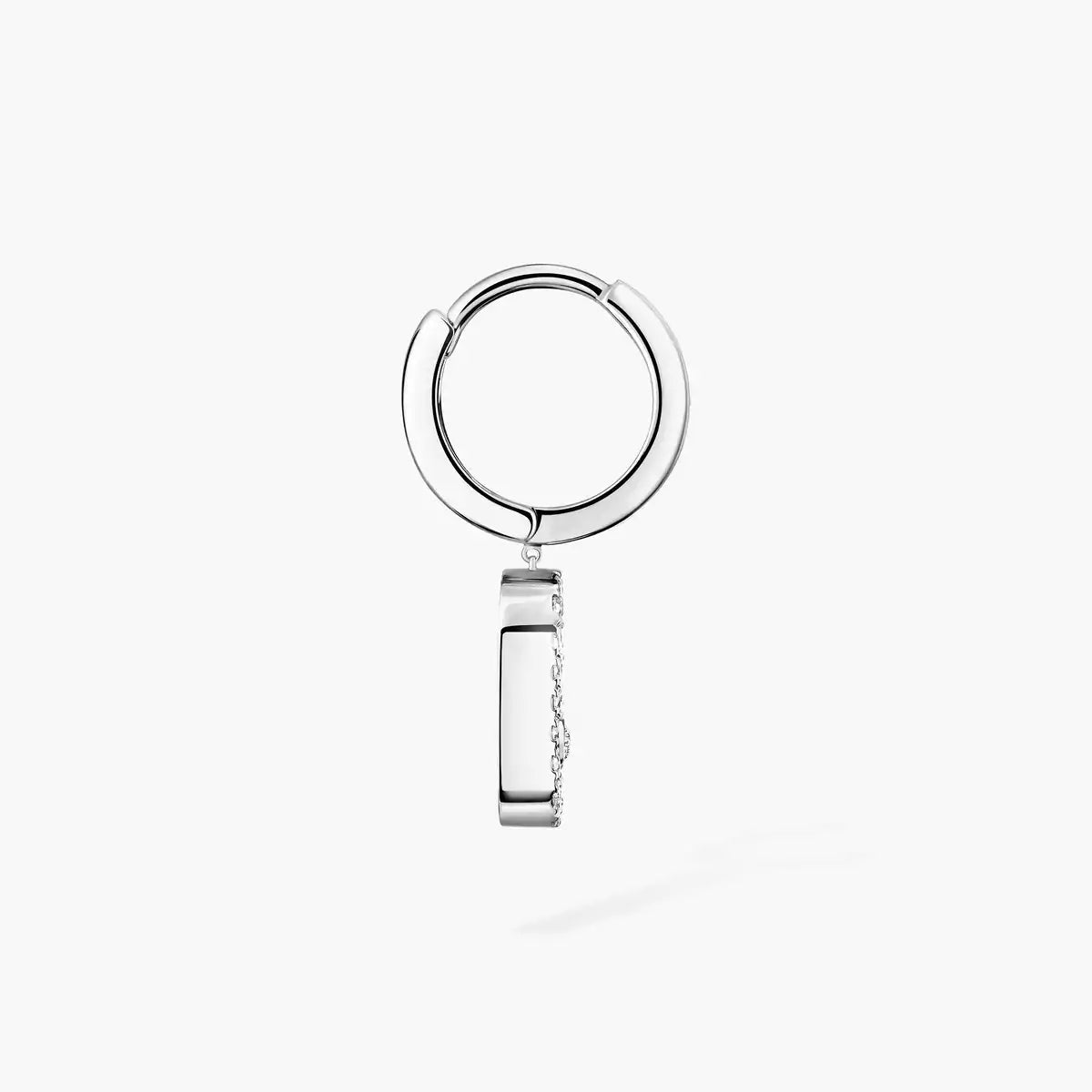 [Riva Jewelry]MOVE UNO SINGLE DIAMOND HOOP EARRINGS