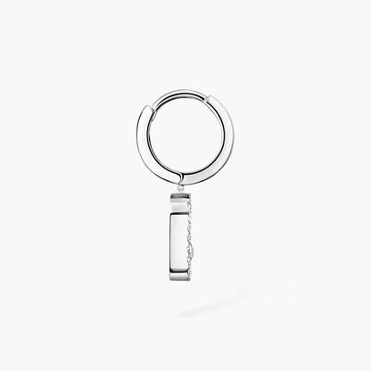 [Riva Jewelry]MOVE UNO SINGLE DIAMOND HOOP EARRINGS