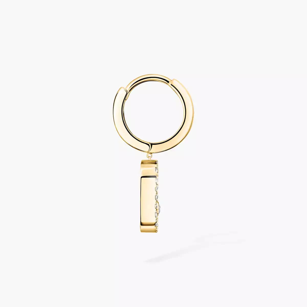 [Riva Jewelry]MOVE UNO SINGLE DIAMOND HOOP EARRINGS
