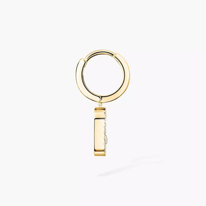 [Riva Jewelry]MOVE UNO SINGLE DIAMOND HOOP EARRINGS