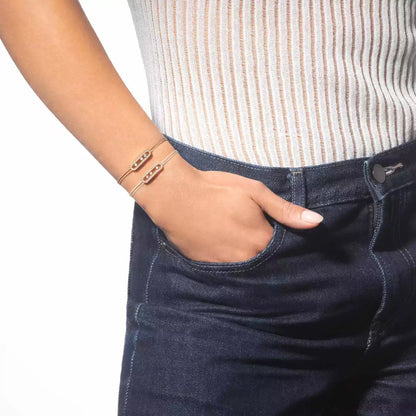 [Riva Jewelry]CARE(S) PAVÉ CORD BRACELET