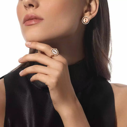 [Riva Jewelry]LUCKY MOVE DIAMOND EARRINGS
