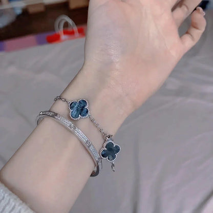 [Riva Jewelry]LUCKY CLOVER 5-MOTIF BRACELET - PIETERSITE COLLECTION