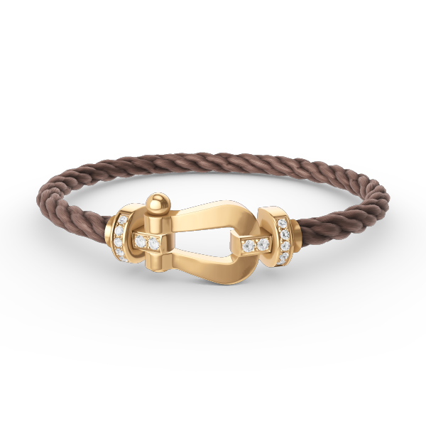 [Riva Jewelry]FORCE LARGE HORSESHOE HALF DIAMOND BRACELET - GOLD