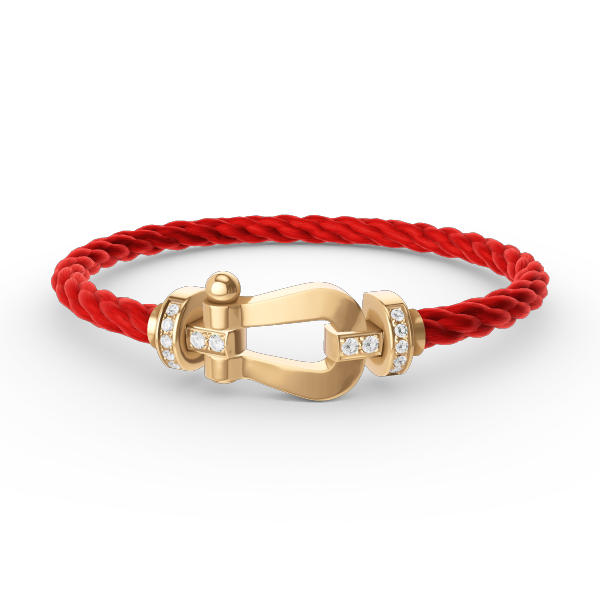 [Riva Jewelry]FORCE LARGE HORSESHOE HALF DIAMOND BRACELET - GOLD