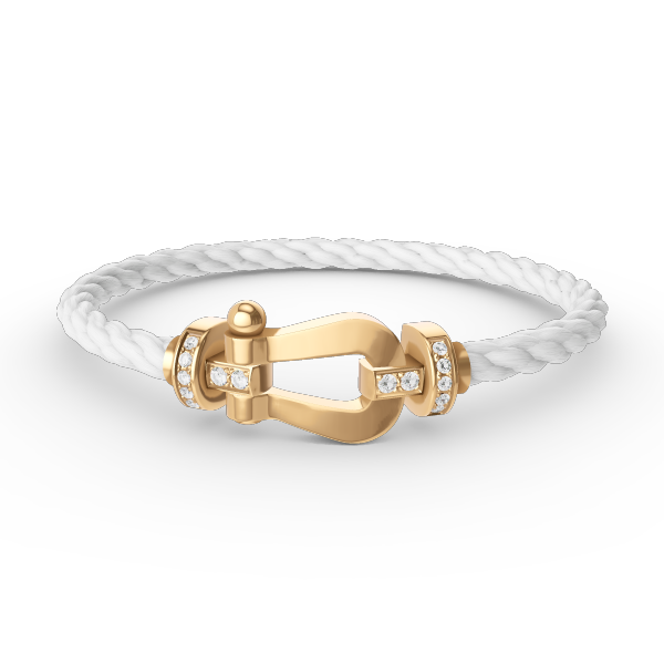 [Riva Jewelry]FORCE LARGE HORSESHOE HALF DIAMOND BRACELET - GOLD