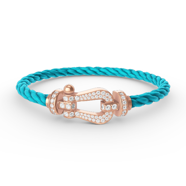 [Riva Jewelry]FORCE LARGE HORSESHOE FULL DIAMOND BRACELET - ROSE GOLD