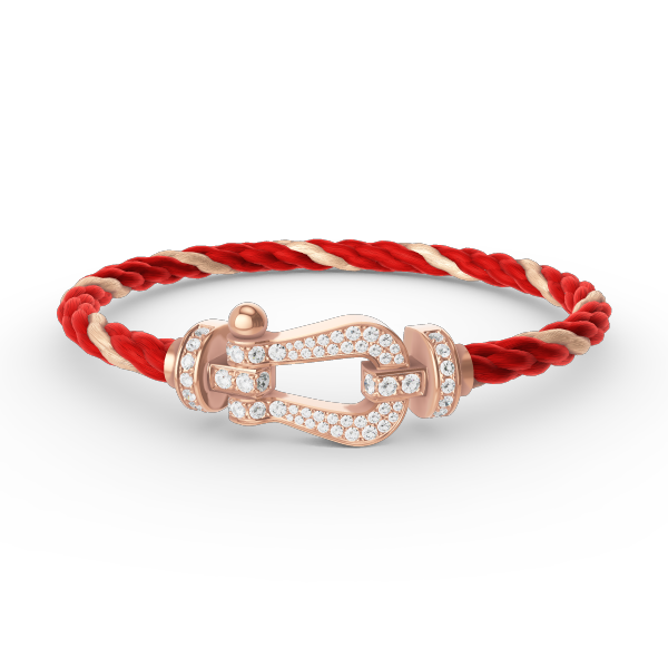 [Riva Jewelry]FORCE LARGE HORSESHOE FULL DIAMOND BRACELET - ROSE GOLD