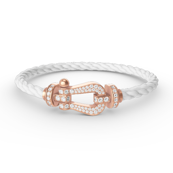 [Riva Jewelry]FORCE LARGE HORSESHOE FULL DIAMOND BRACELET - ROSE GOLD