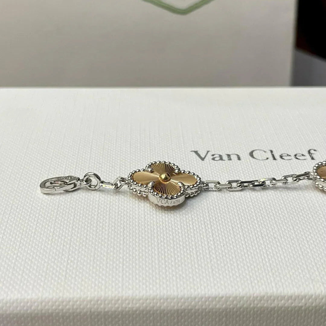 [Riva Jewelry]LUCKY CLOVER 5-MOTIF BRACELET - LASER COLLECTION