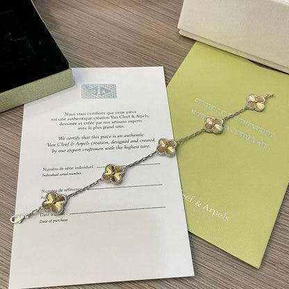 [Riva Jewelry]LUCKY CLOVER 5-MOTIF BRACELET - LASER COLLECTION