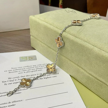 [Riva Jewelry]LUCKY CLOVER 5-MOTIF BRACELET - LASER COLLECTION