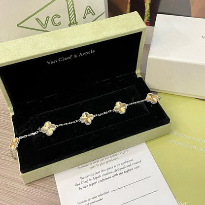 [Riva Jewelry]LUCKY CLOVER 5-MOTIF BRACELET - LASER COLLECTION