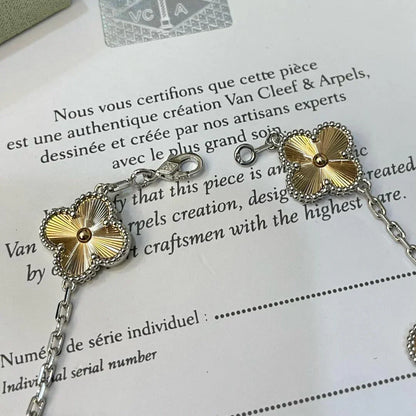 [Riva Jewelry]LUCKY CLOVER 5-MOTIF BRACELET - LASER COLLECTION