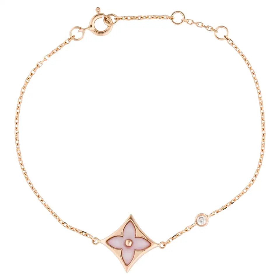 [Riva Jewelry]STAR 1 DIAMOND ROSE GOLD BRACELET