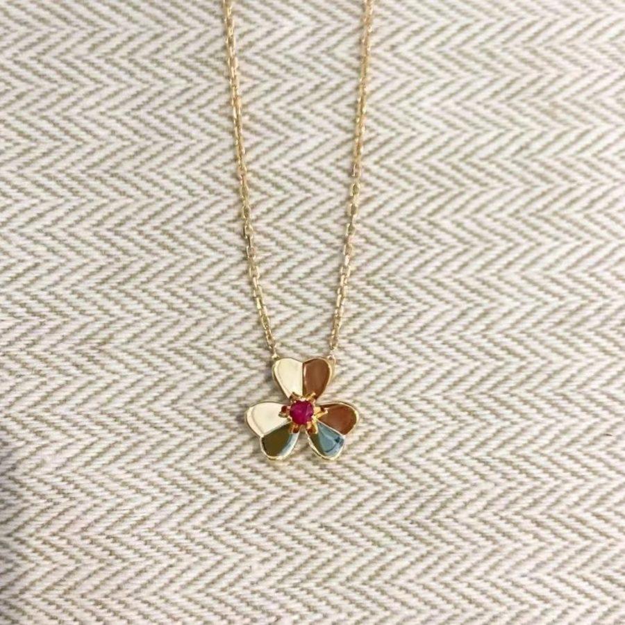 [Riva Jewelry]FRIVOLE FLORAL CHARM NECKLACE