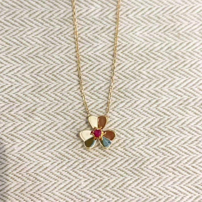 [Riva Jewelry]FRIVOLE FLORAL CHARM NECKLACE