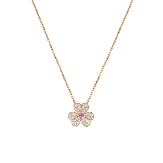 [Riva Jewelry]PAVÉ DIAMOND BUTTERFLY CHARM NECKLACE