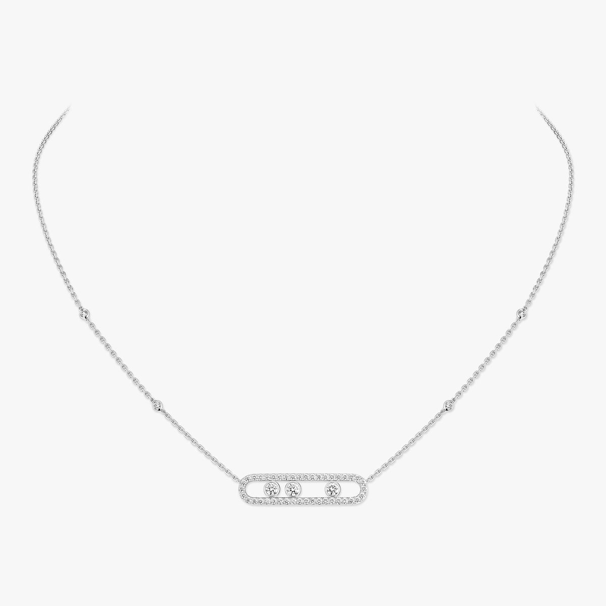 [Riva Jewelry]MOVE PAVÉ FULL DIAMOND NECKLACE