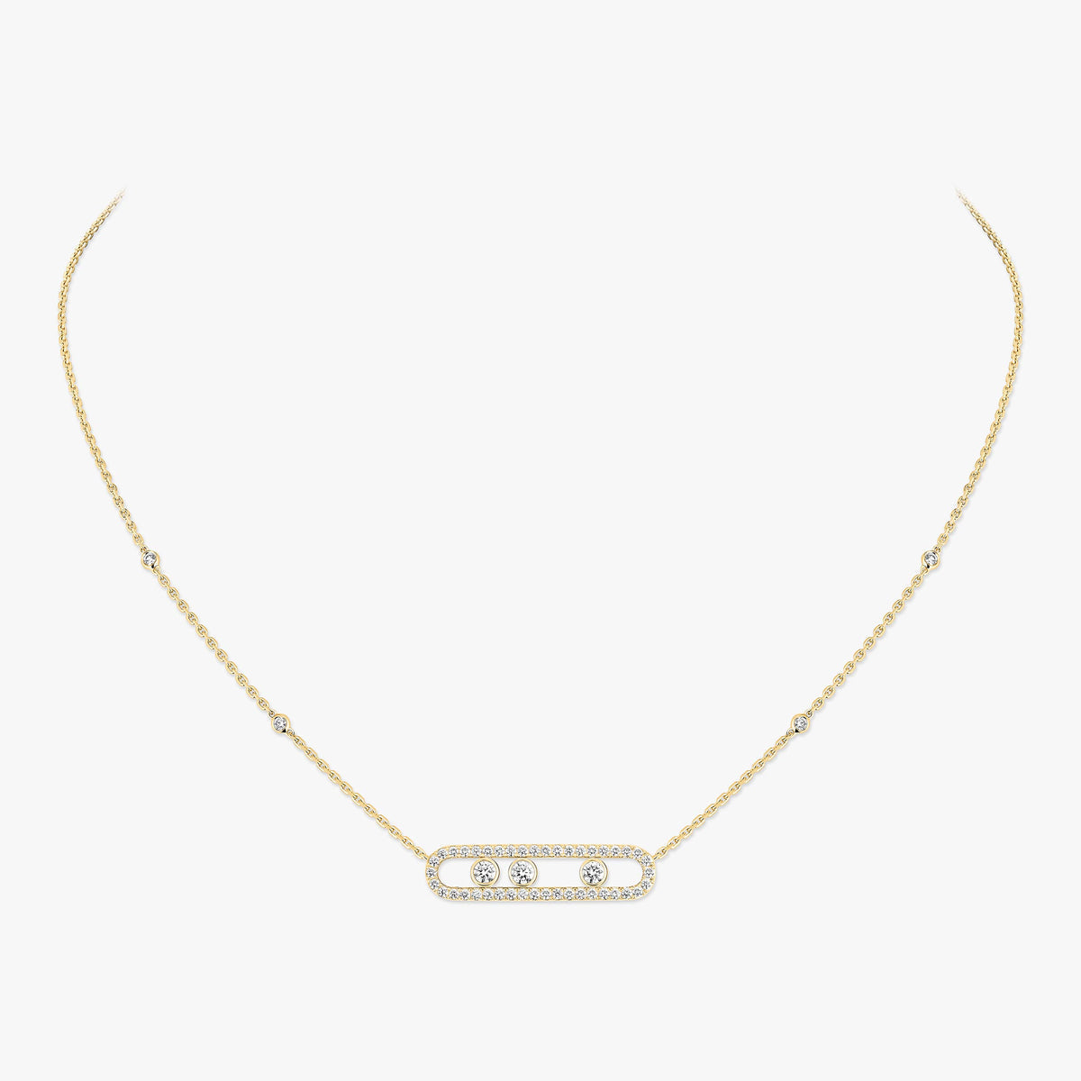 [Riva Jewelry]MOVE PAVÉ FULL DIAMOND NECKLACE