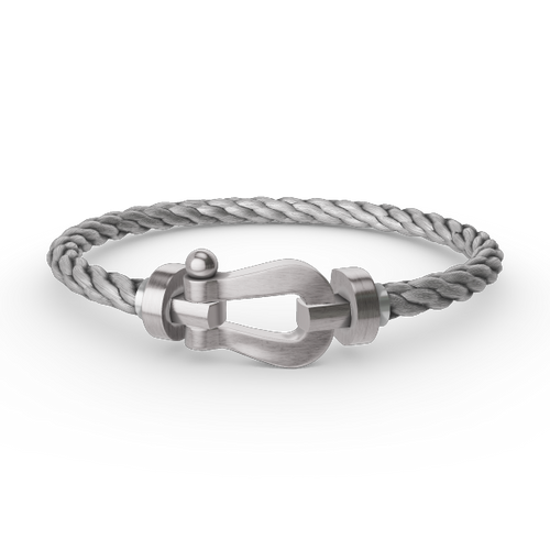 [Riva Jewelry]FORCE LARGE HORSESHOE BRACELET - WHITE GOLD